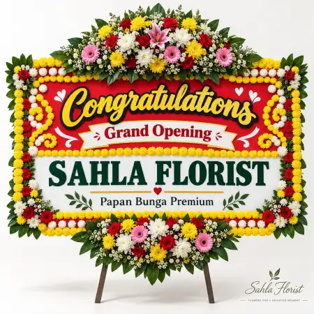 Papan Bunga Ucapan Selamat Cikalong
