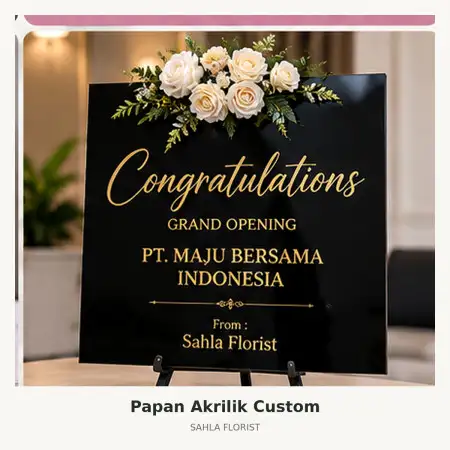 Papan Bunga Akrilik Cikalong